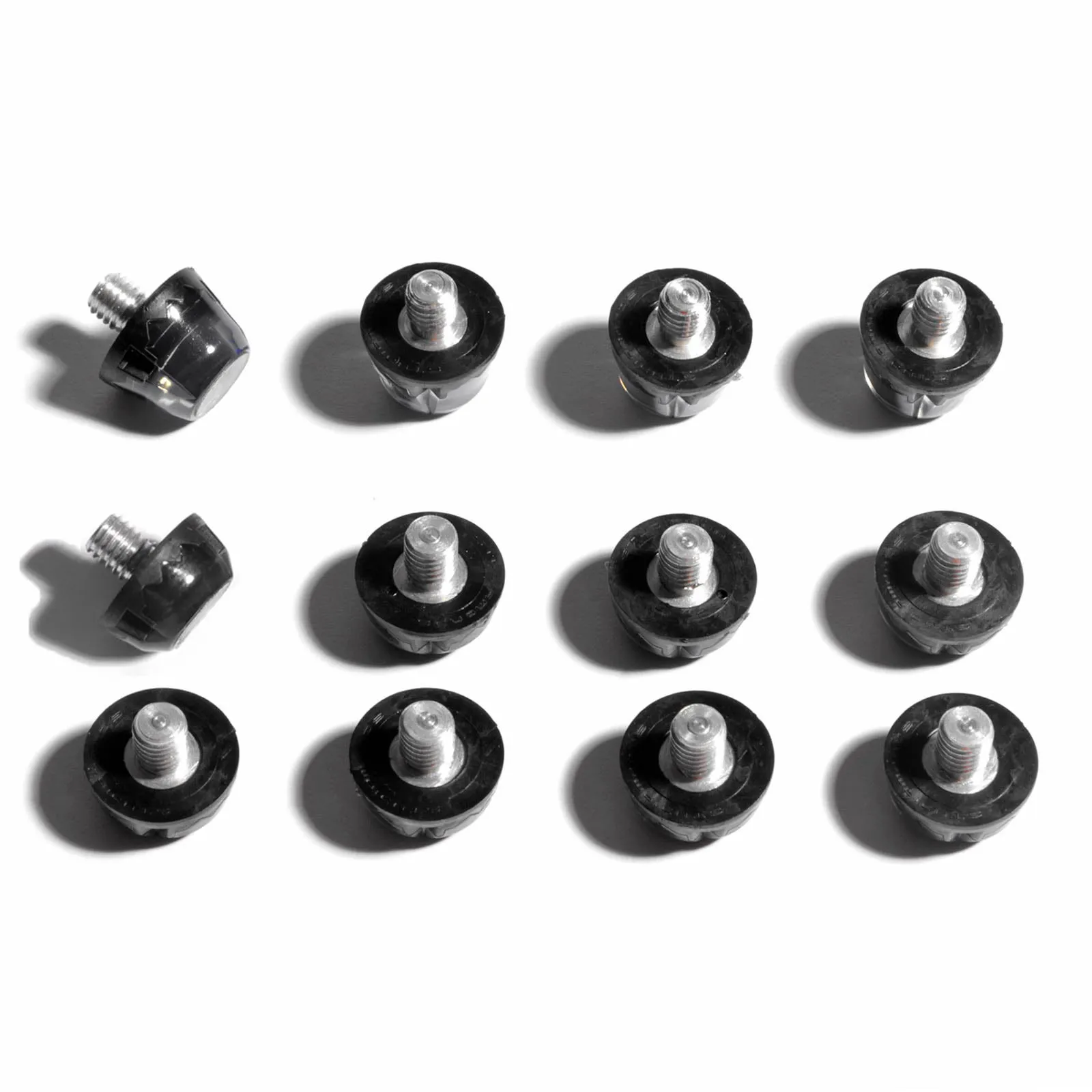 12x taco goma TPU botas fútbol estándar Studiamonds negro
