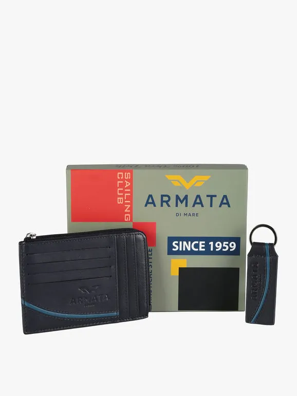 Armata Di Mare Set de regalo de tarjetero y llavero para hombre
