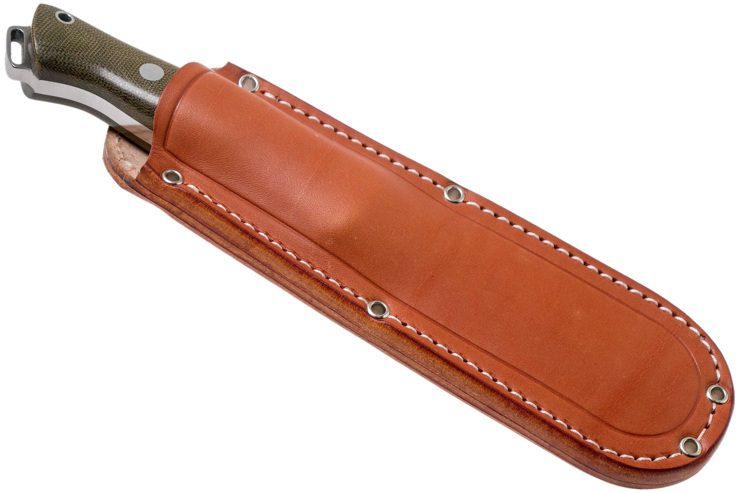 Bark River Bravo Squad Leader CPM 3V, Green Canvas Micarta