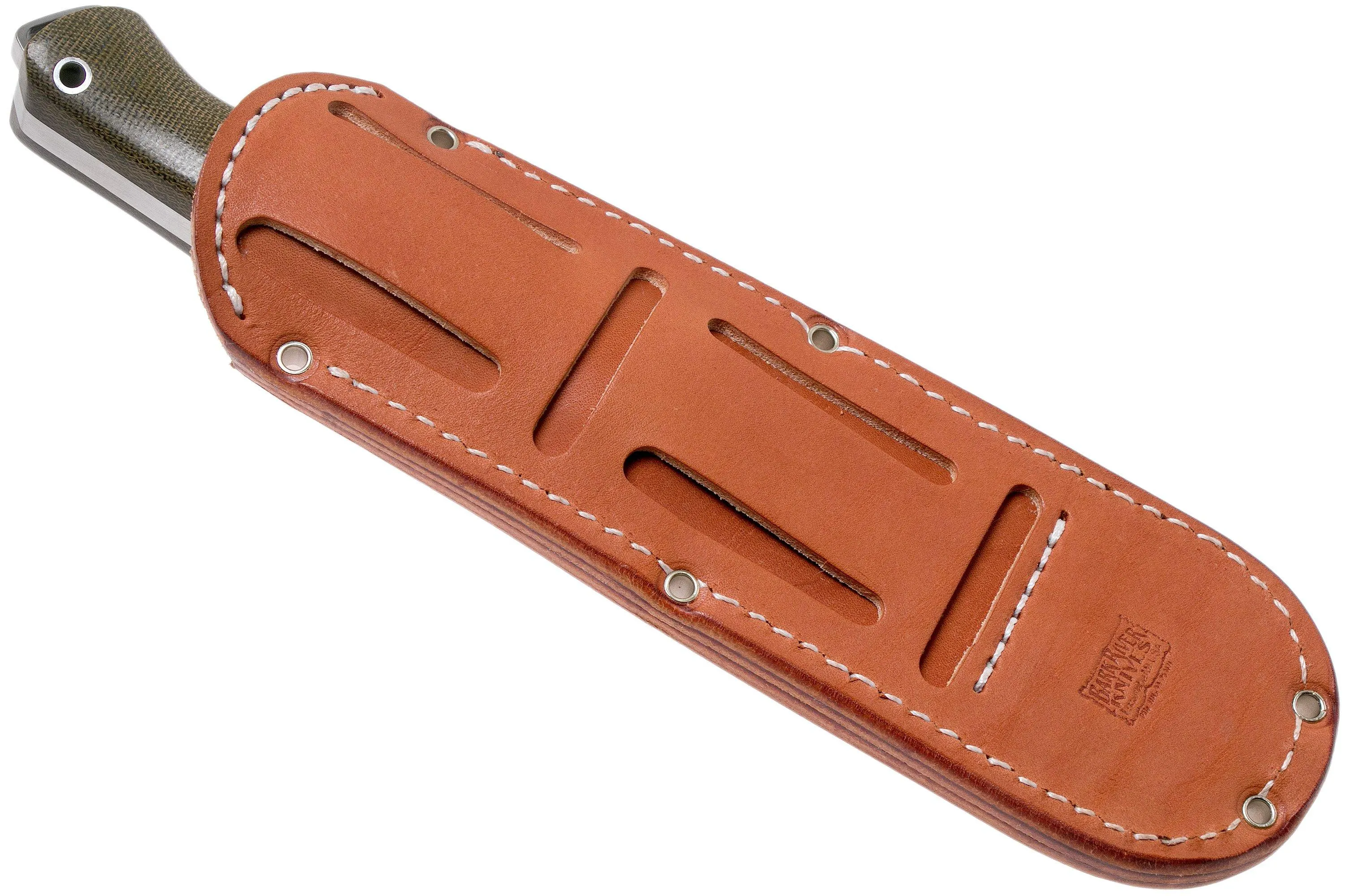 Bark River Bravo Squad Leader CPM 3V, Green Canvas Micarta