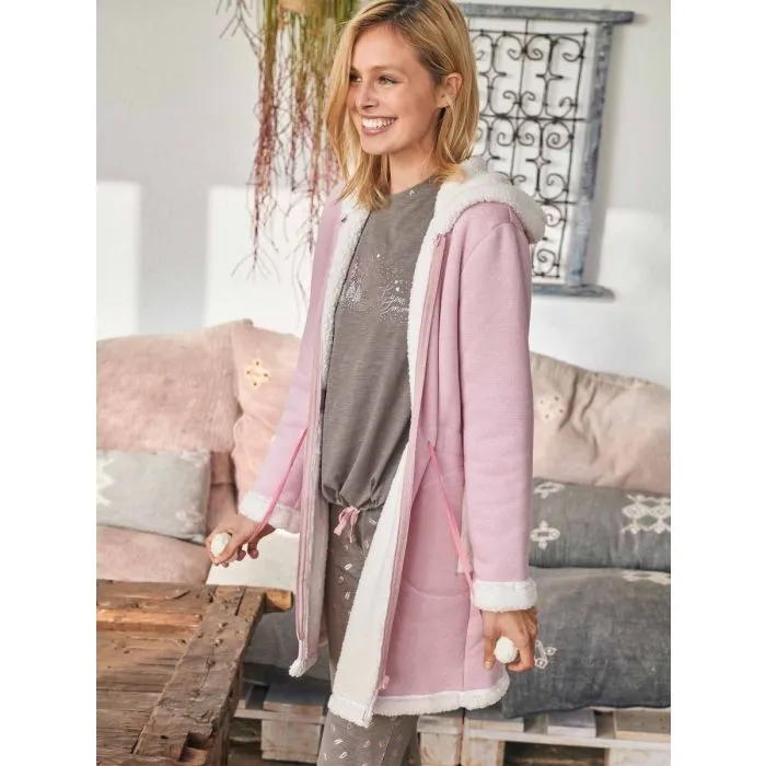 Bata mujer Massana rosa con cremallera L726212