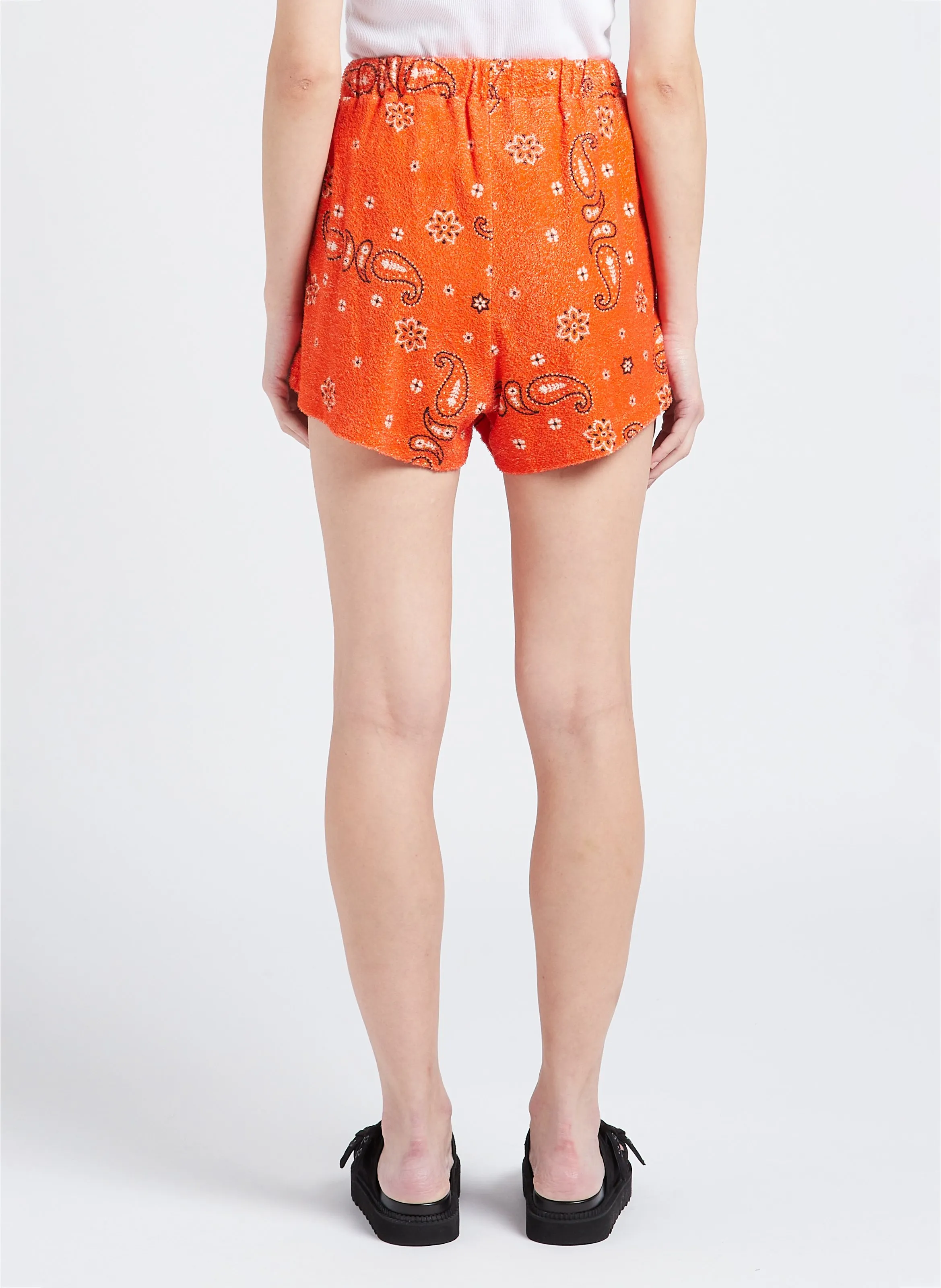 BELLEROSE MIKEY  SHORT ESTAMPADA EFECTO RIZO DE ALGODóN ORGáNICO EN AZUL