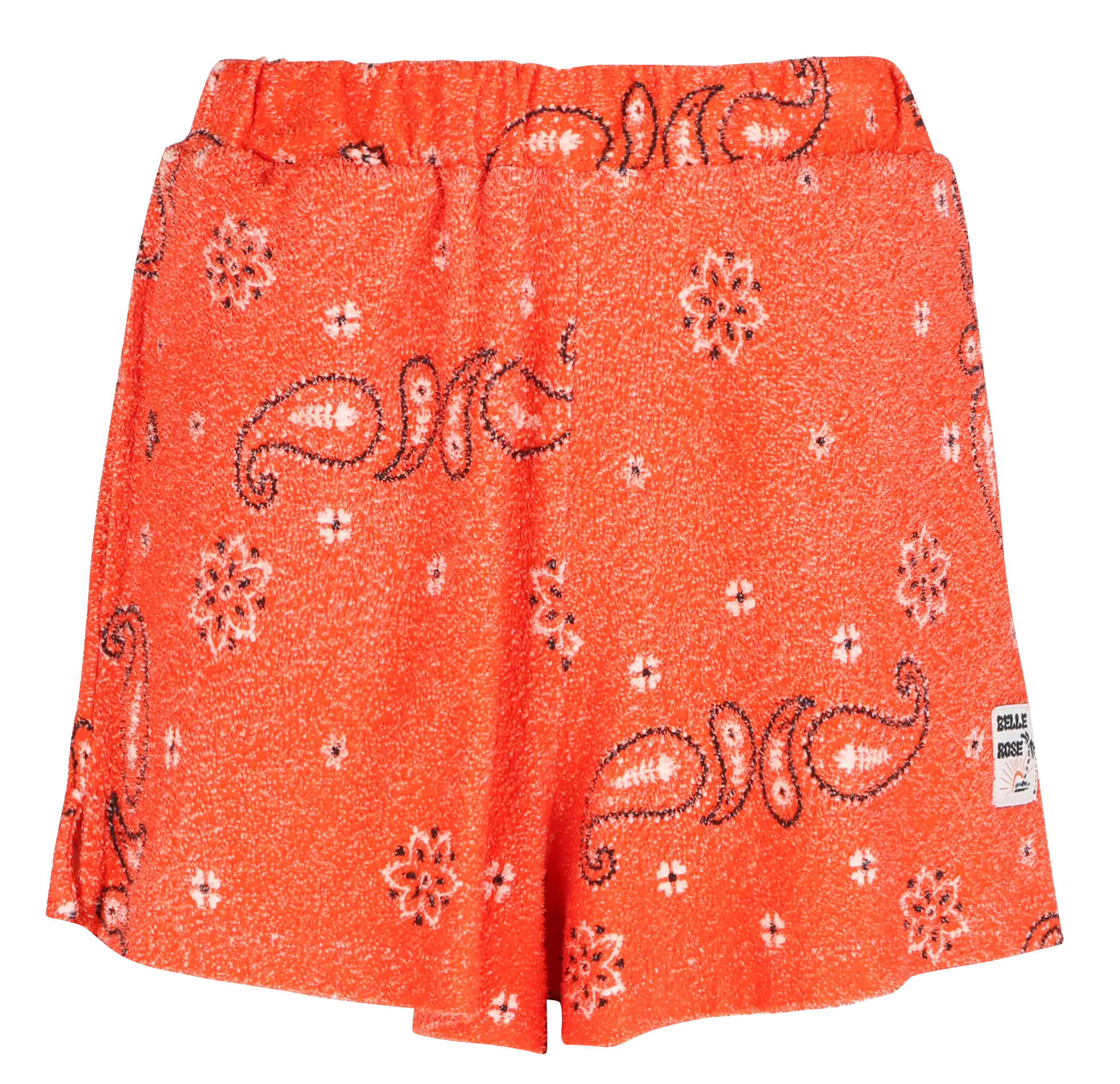 BELLEROSE MIKEY  SHORT ESTAMPADA EFECTO RIZO DE ALGODóN ORGáNICO EN AZUL
