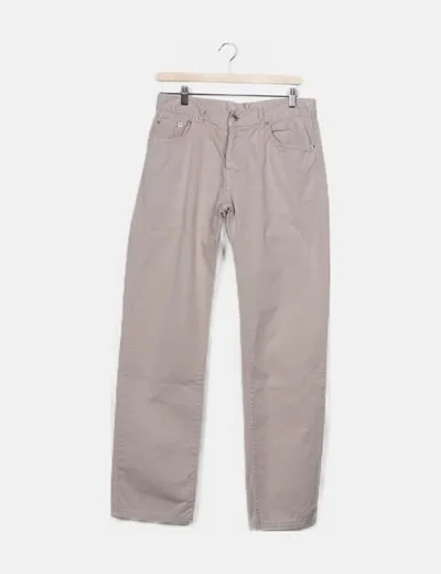 Benetton Pantalón beige básico