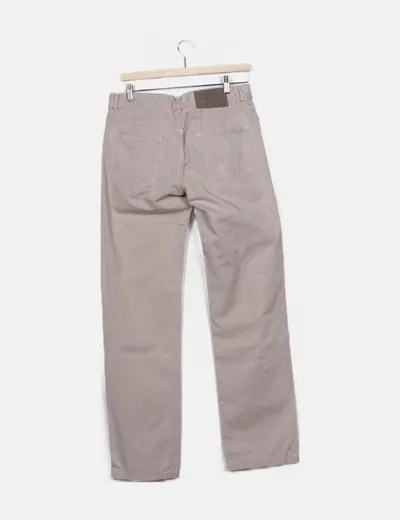 Benetton Pantalón beige básico