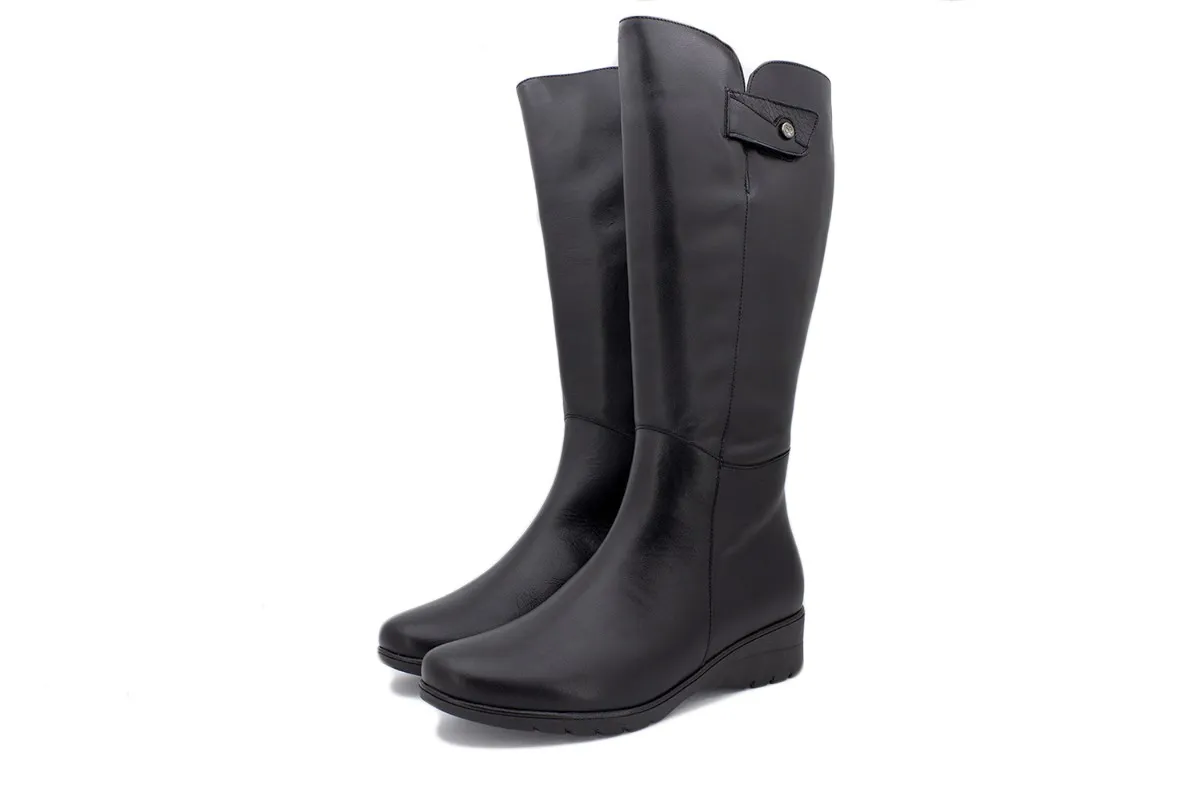 Black Leather Boot