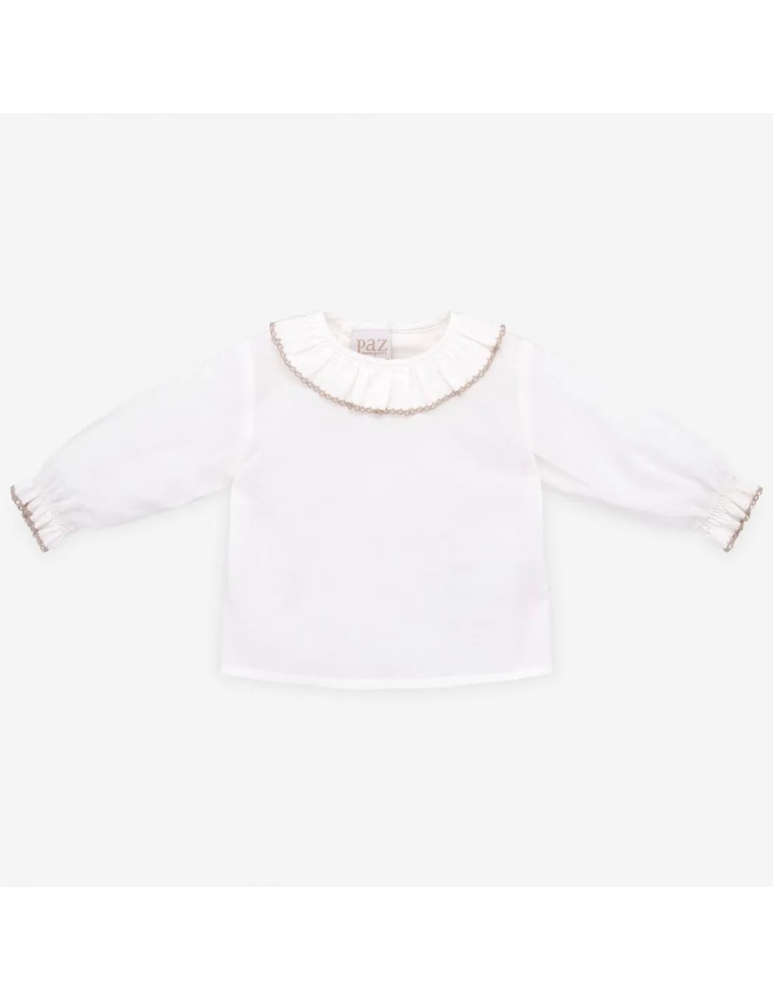 Blusa bebé con puntilla Paz de Paz Rodríguez