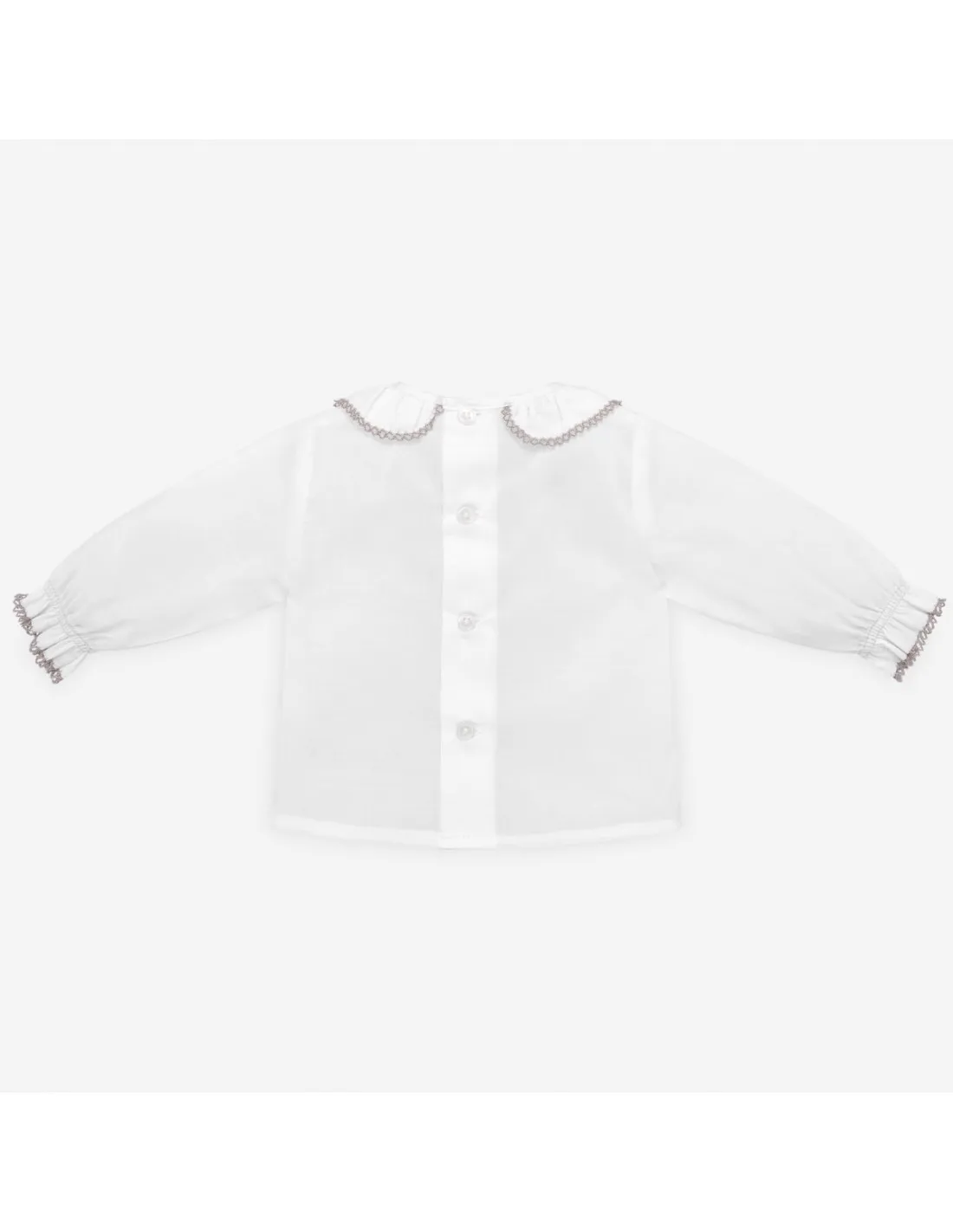 Blusa bebé con puntilla Paz de Paz Rodríguez