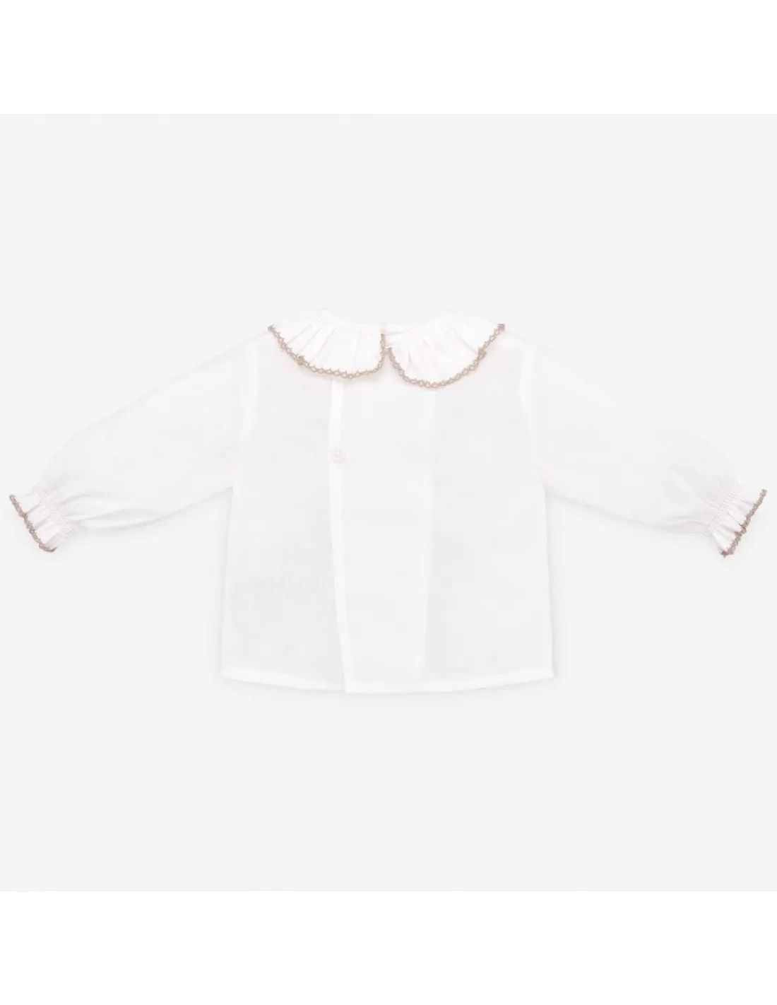 Blusa bebé con puntilla Paz de Paz Rodríguez
