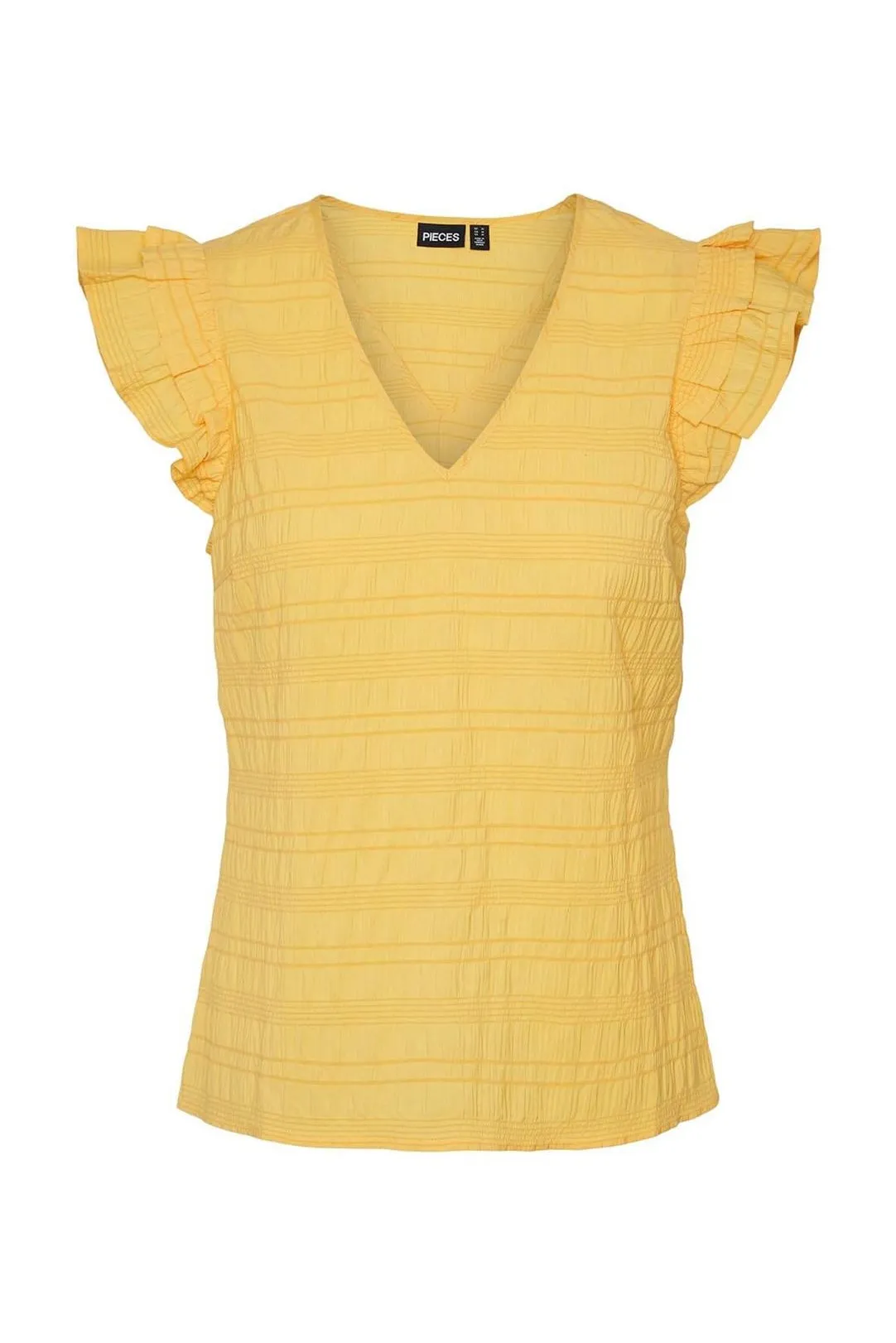 BLUSA VOLANTE PCLOUISE AMARILLO
