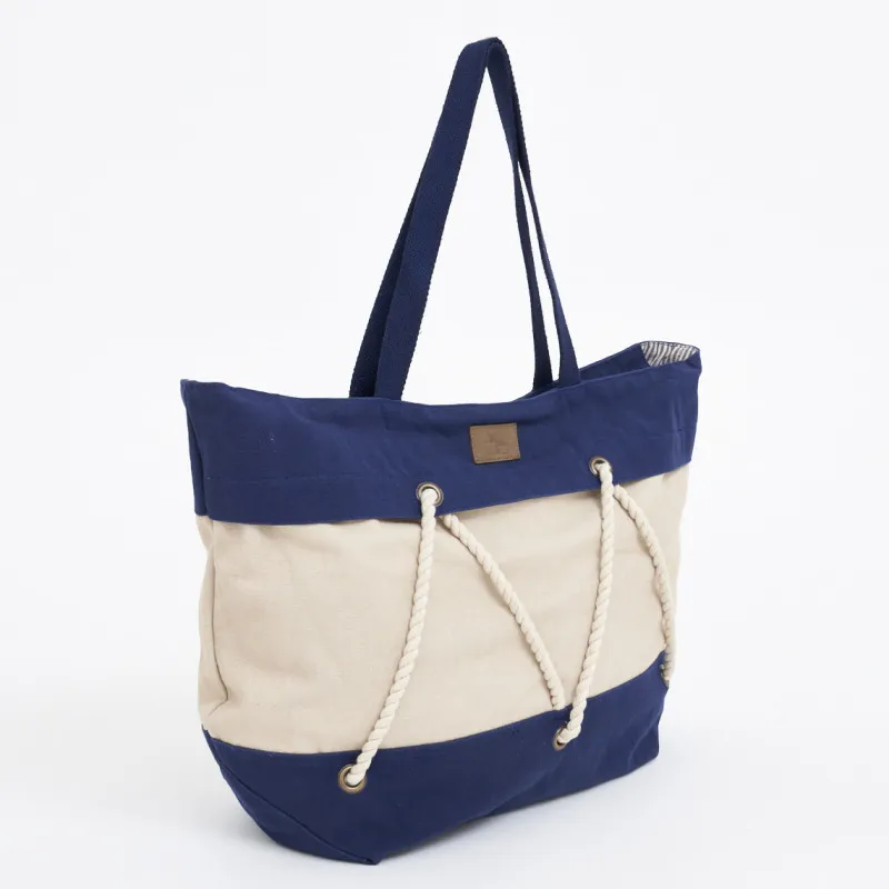 Bolso marinero azul marino y cuerda