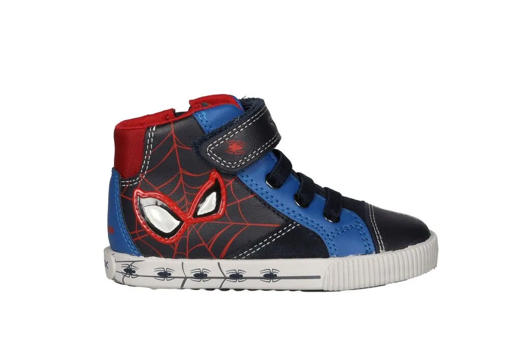 Bota Cremallera/velcro/cordon Piel Azul/rojo Spiderman Piso AraÑas
