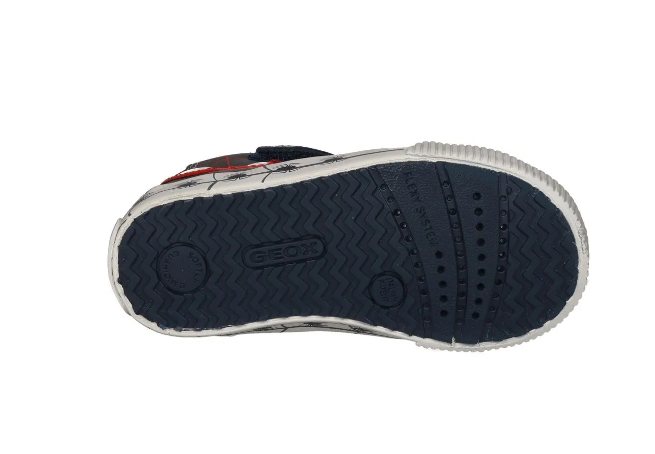 Bota Cremallera/velcro/cordon Piel Azul/rojo Spiderman Piso AraÑas