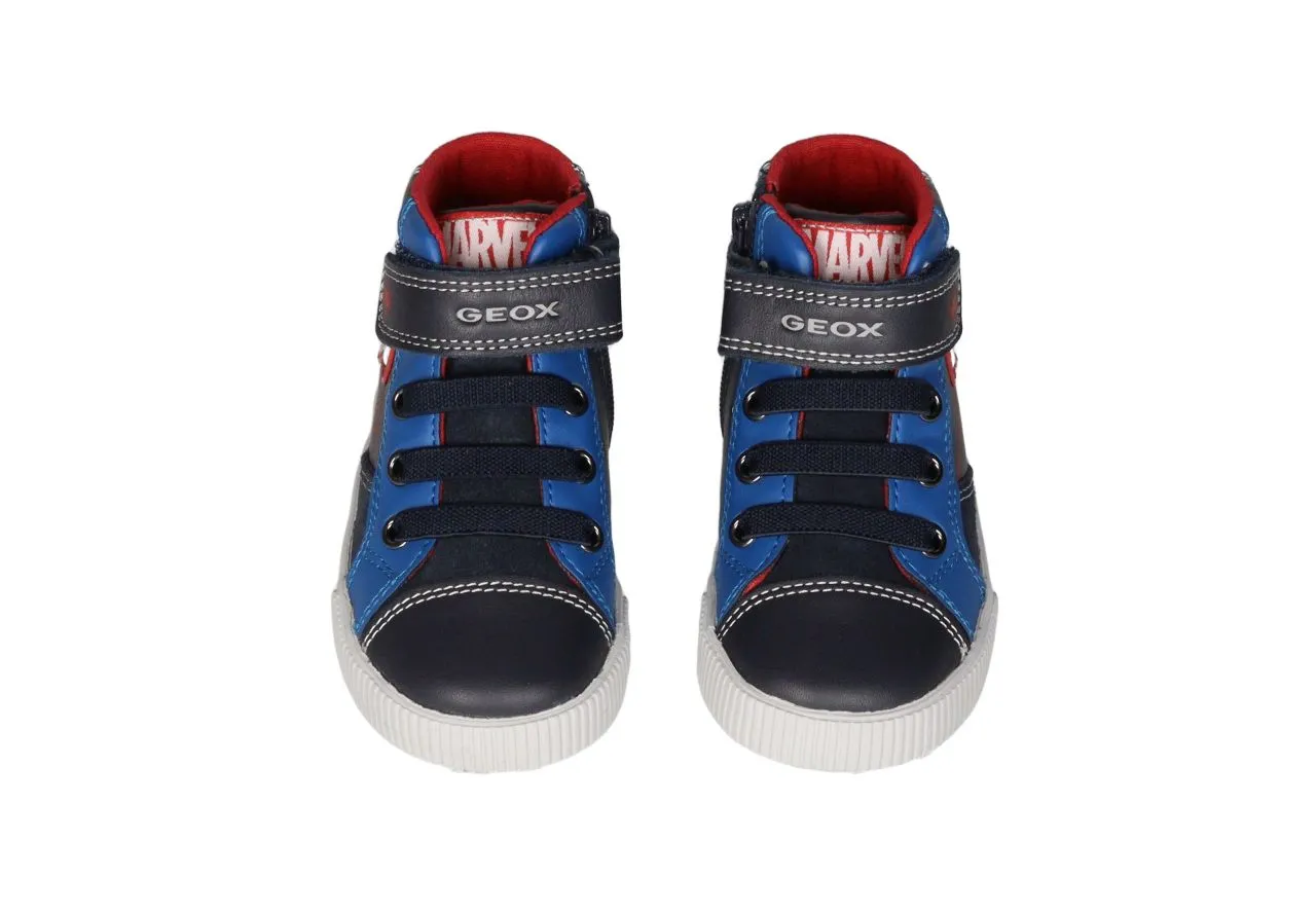 Bota Cremallera/velcro/cordon Piel Azul/rojo Spiderman Piso AraÑas