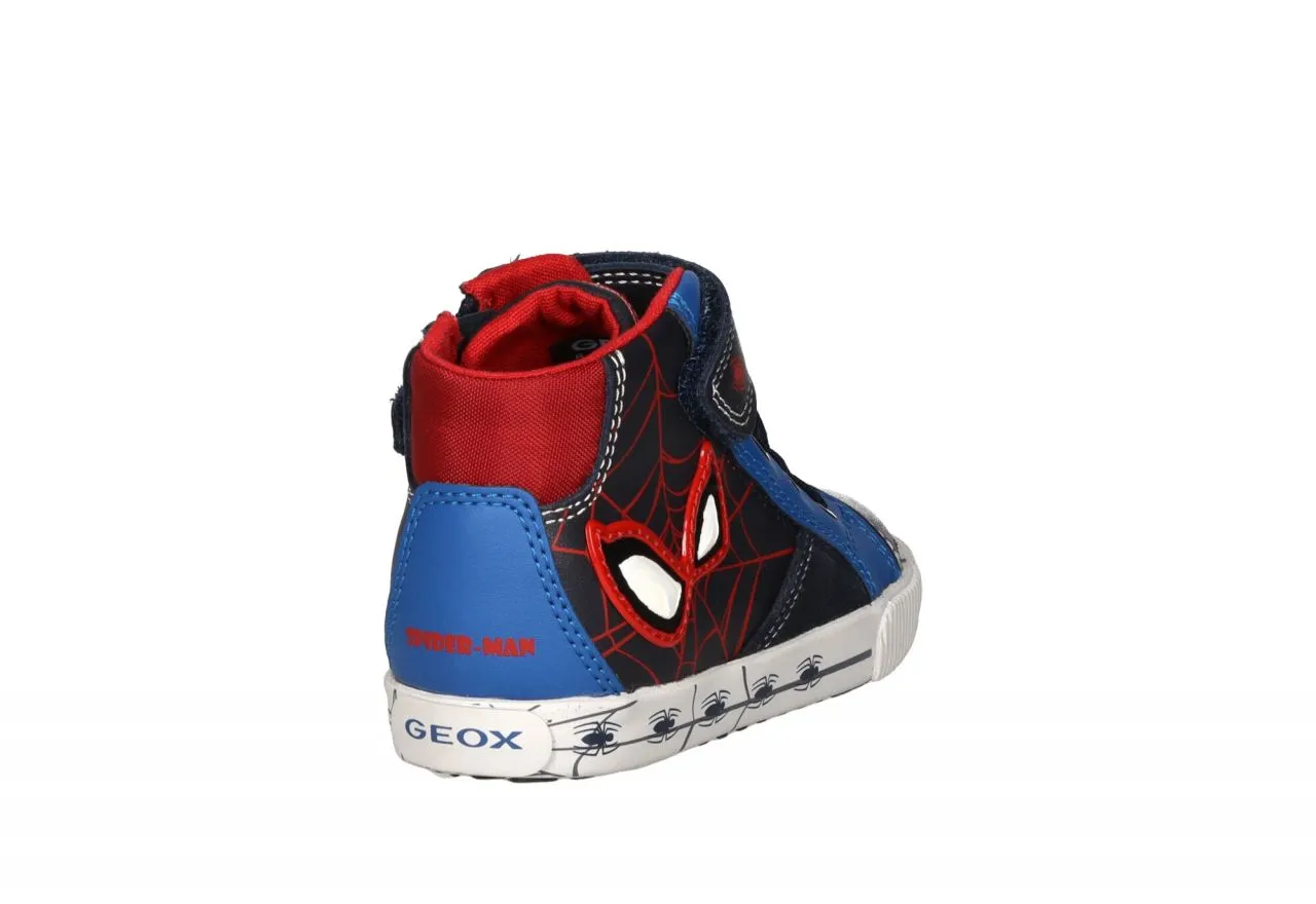 Bota Cremallera/velcro/cordon Piel Azul/rojo Spiderman Piso AraÑas