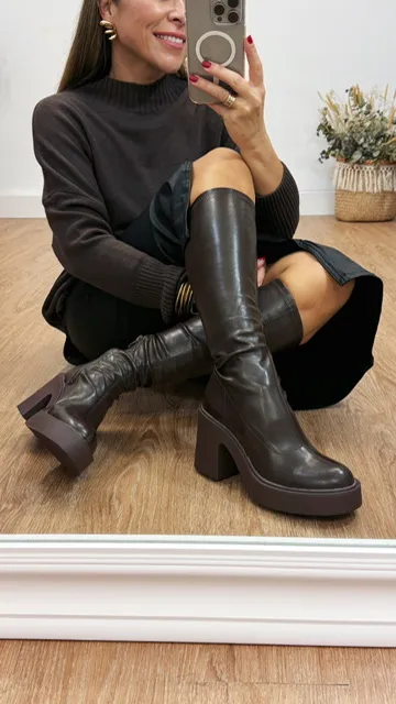 Botas Elásticas Marrón