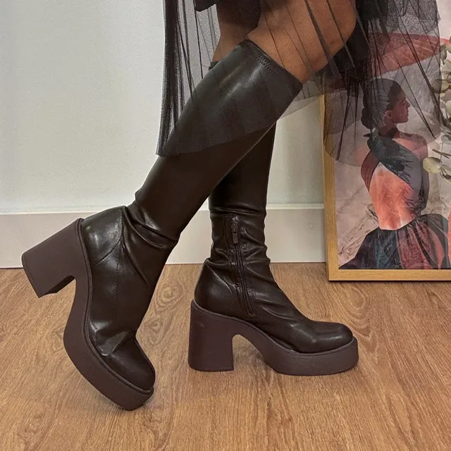 Botas Elásticas Marrón