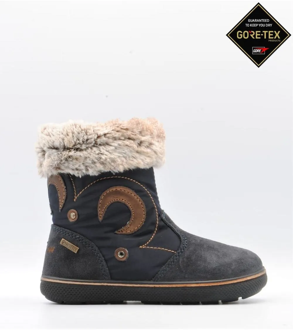 BOTAS NIÑA PRIMIGI GORETEX AZUL CON PELO
