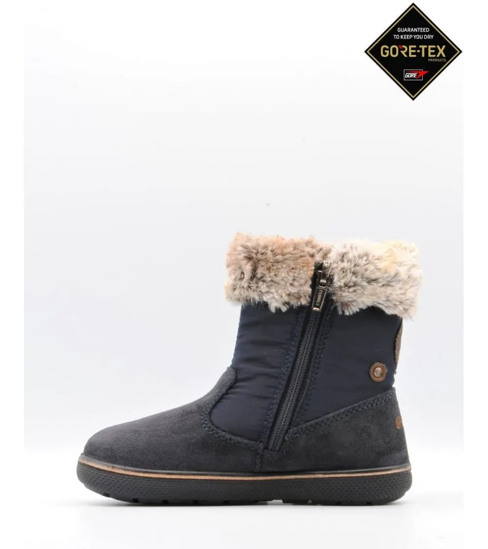 BOTAS NIÑA PRIMIGI GORETEX AZUL CON PELO
