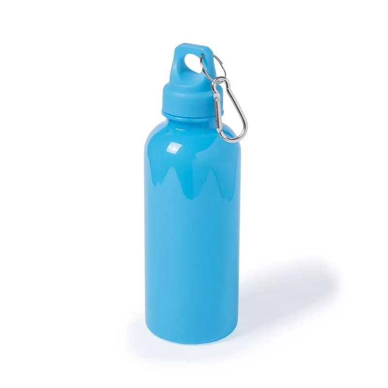 Botella publicitaria con tapón seguridad y mosquetón 600 ml. Zanip