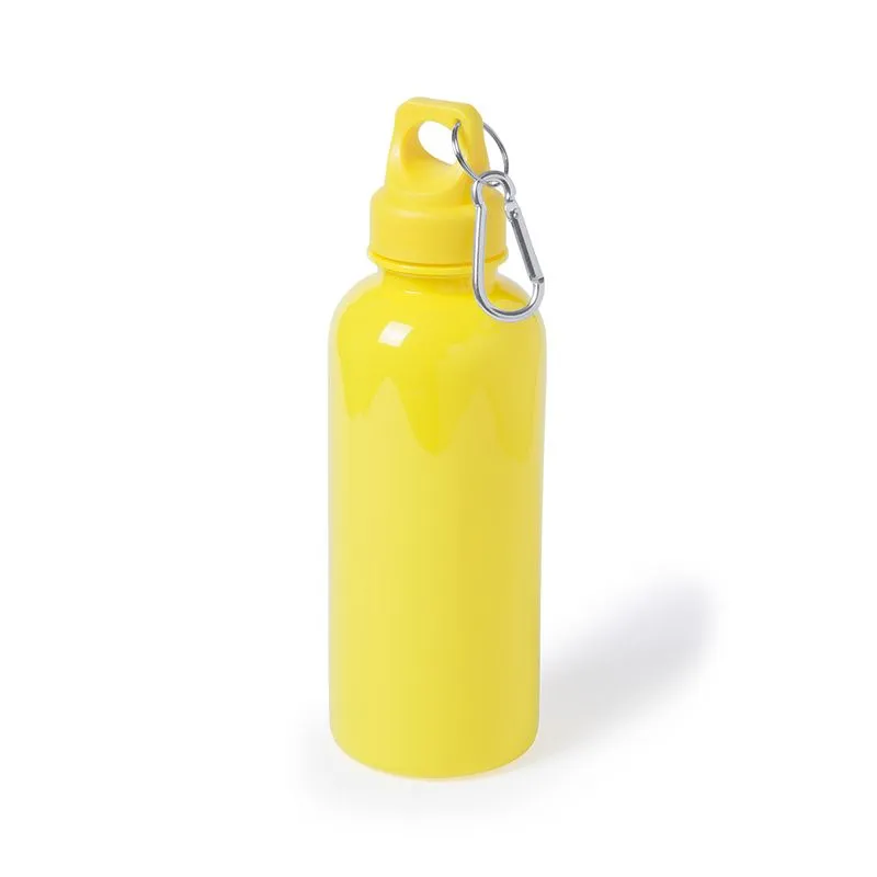 Botella publicitaria con tapón seguridad y mosquetón 600 ml. Zanip