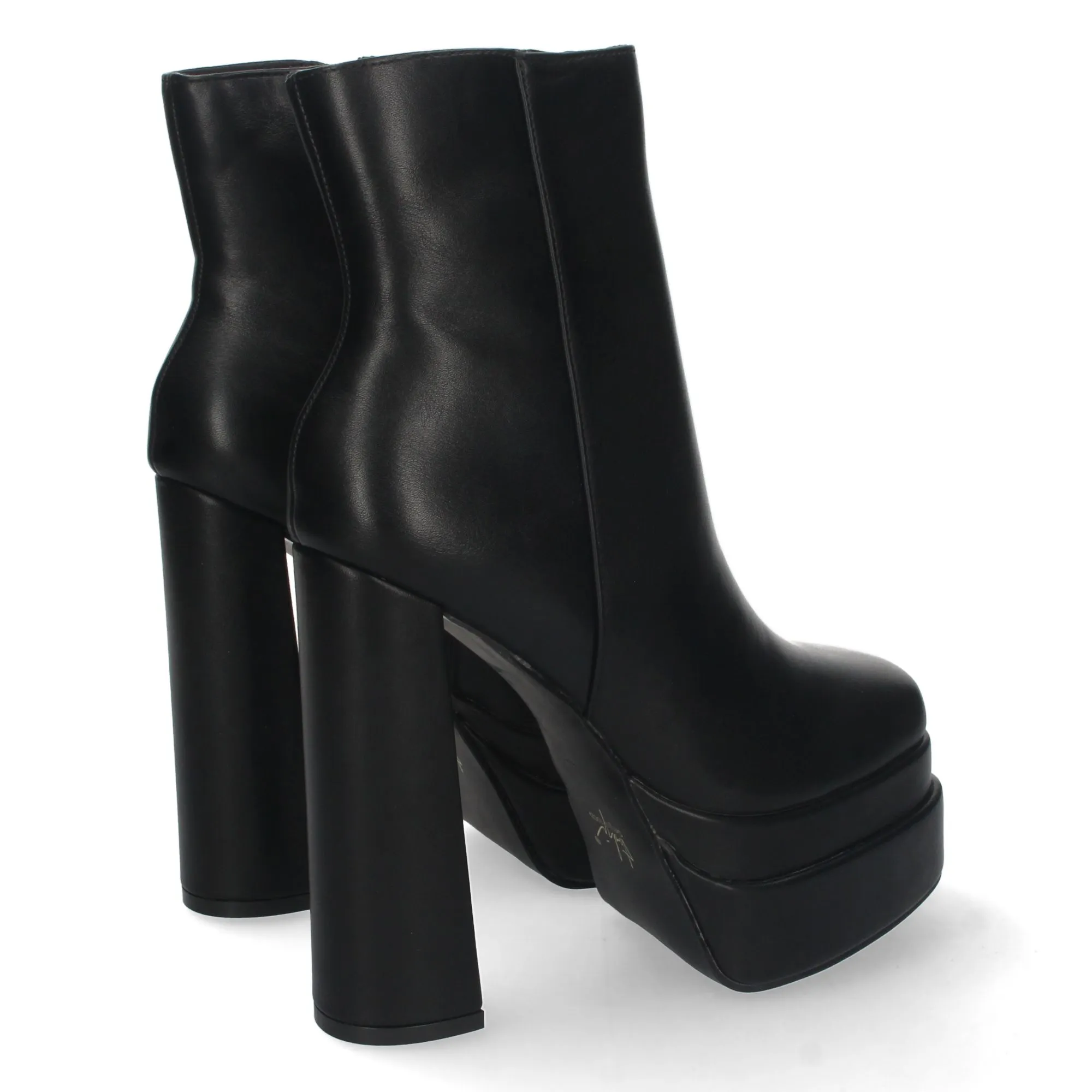 Botines de tacon alto y plataforma mujer color negro