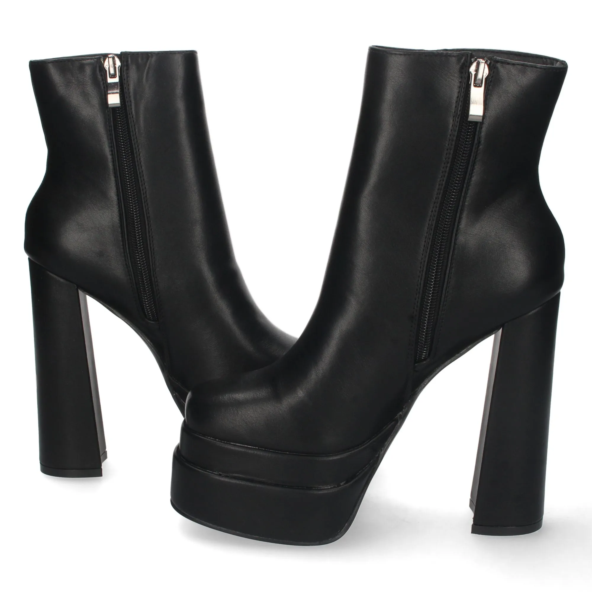 Botines de tacon alto y plataforma mujer color negro