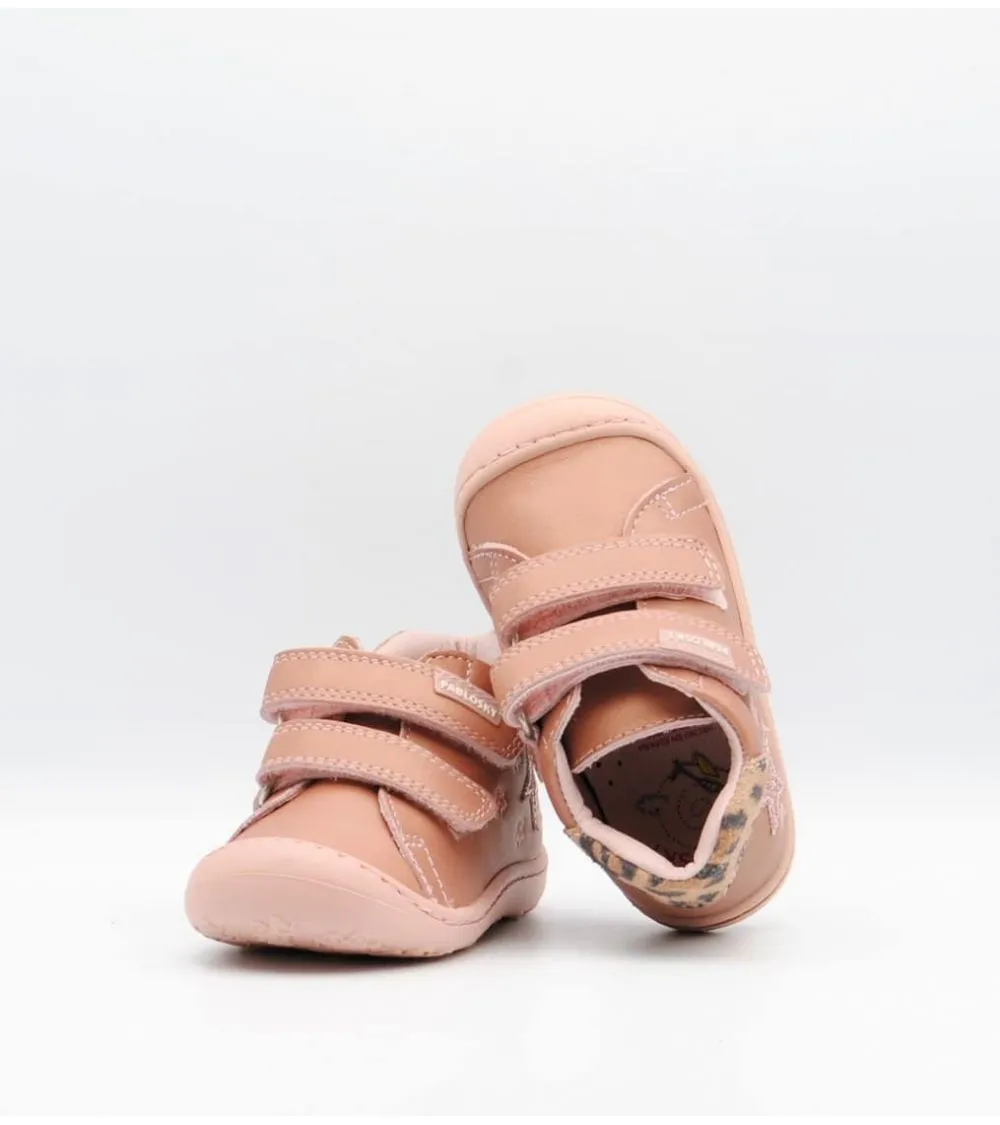 BOTÍN PABLOSKY STEPEASY BEBÉ FLEXIBLE ROSA ESTRELLA GLITTER