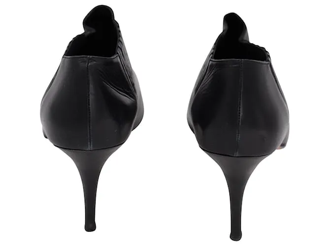 Botín Manolo Blahnik Livrea Gore de Cuero Negro 
