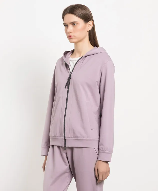 Brunello Cucinelli Purple sports jacket with monil chain
