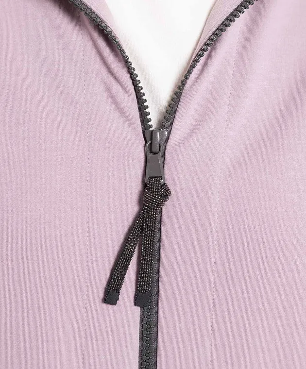 Brunello Cucinelli Purple sports jacket with monil chain