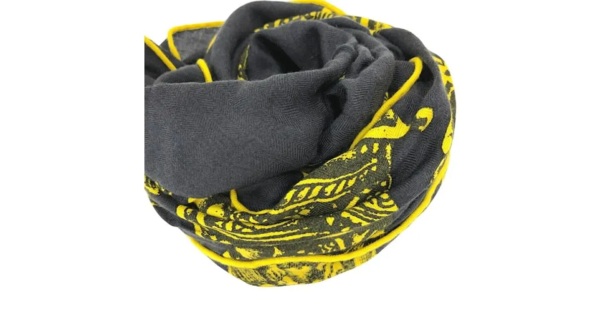 Bufanda Muffler Hermès Losange GM Castaño Amarillo 