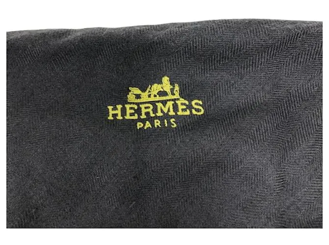 Bufanda Muffler Hermès Losange GM Castaño Amarillo 