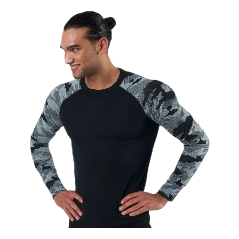 Bula Camo Merino Wool Crew Black/Grey