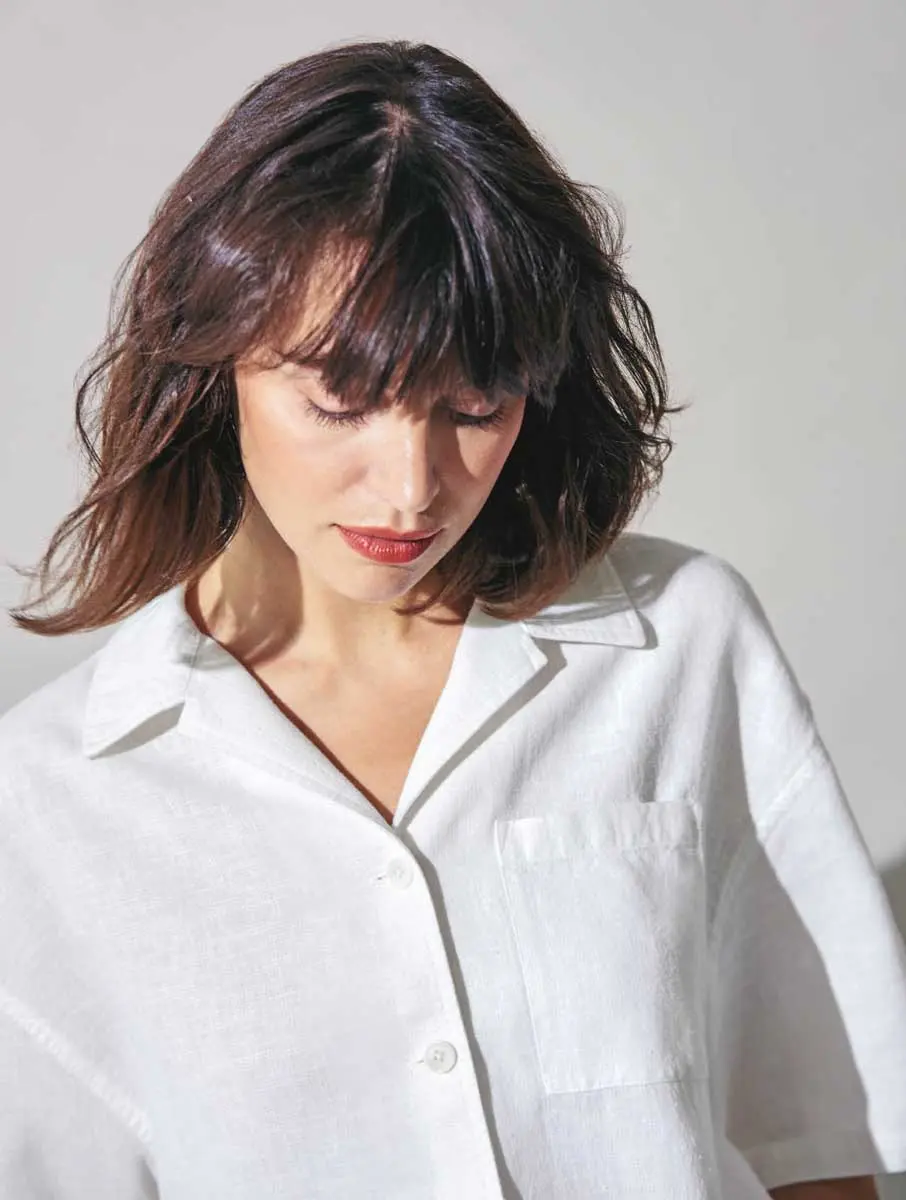 Camisa casual mujer de manga corta ecológica