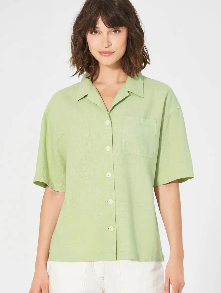 Camisa casual mujer de manga corta ecológica
