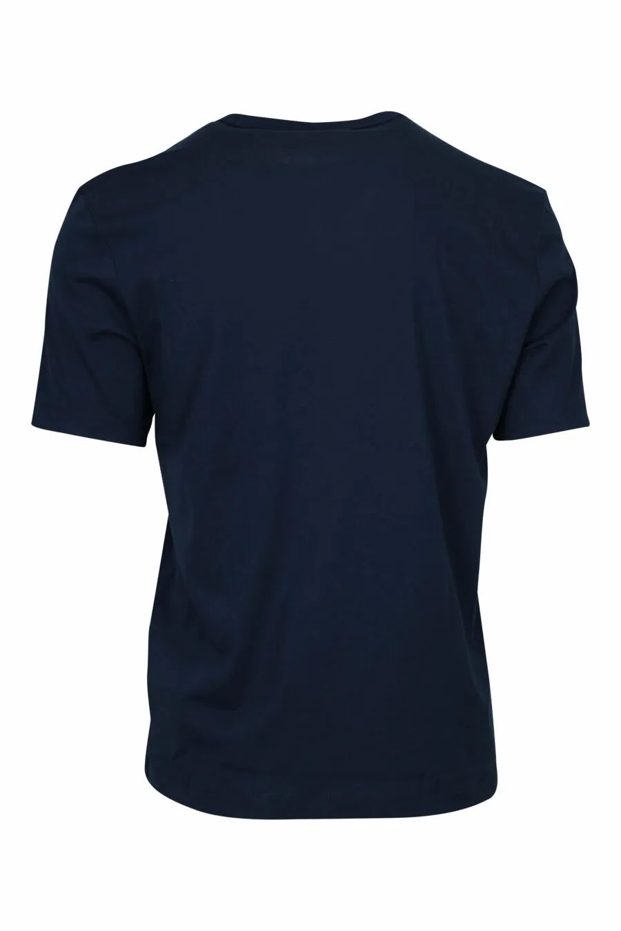 Camiseta azul con minilogo estampado bolsillo