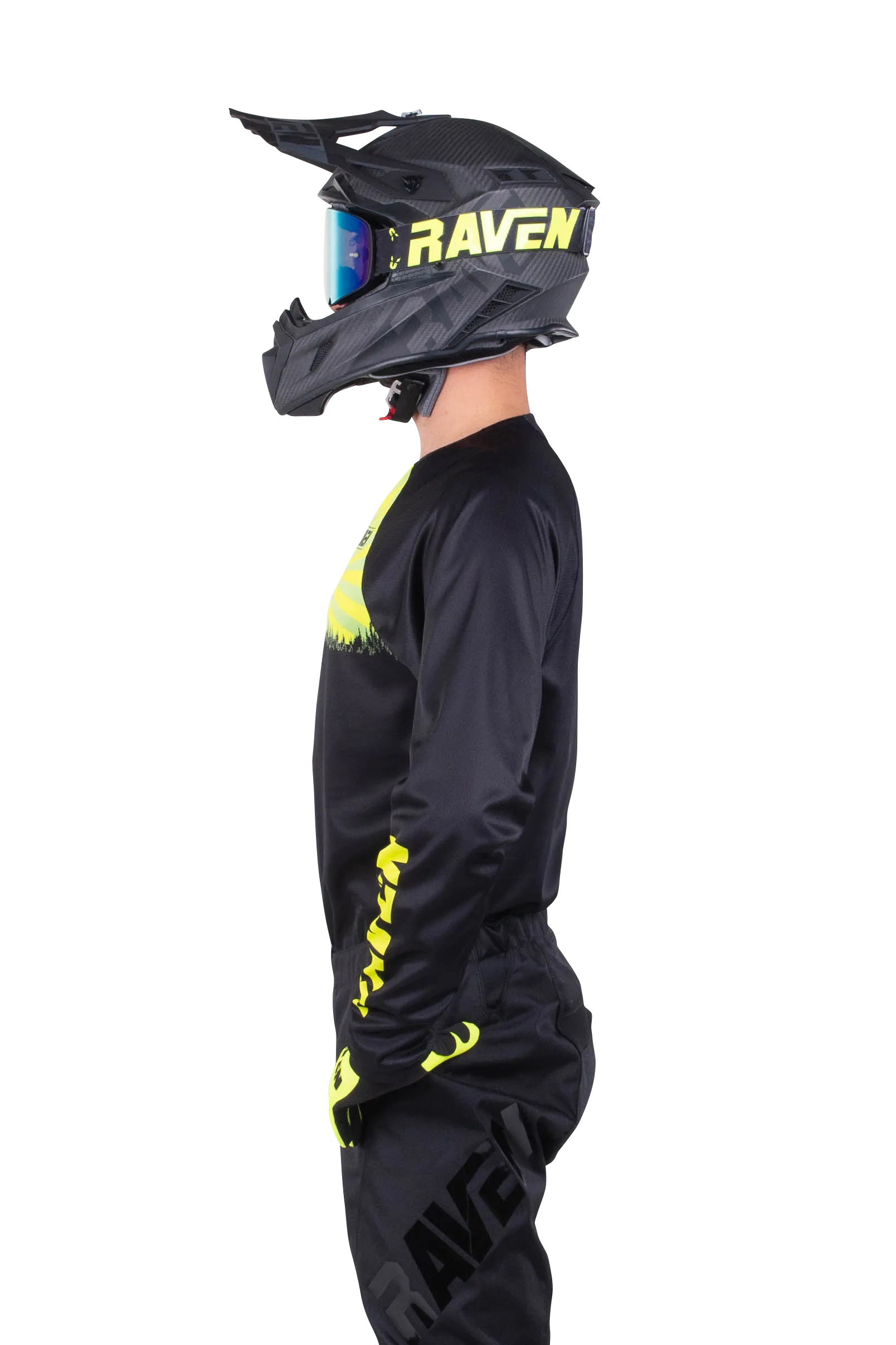CAMISETA DE CROSS RAVEN RIVAL CHALLENGER NEGROFLUOAMARILLO
