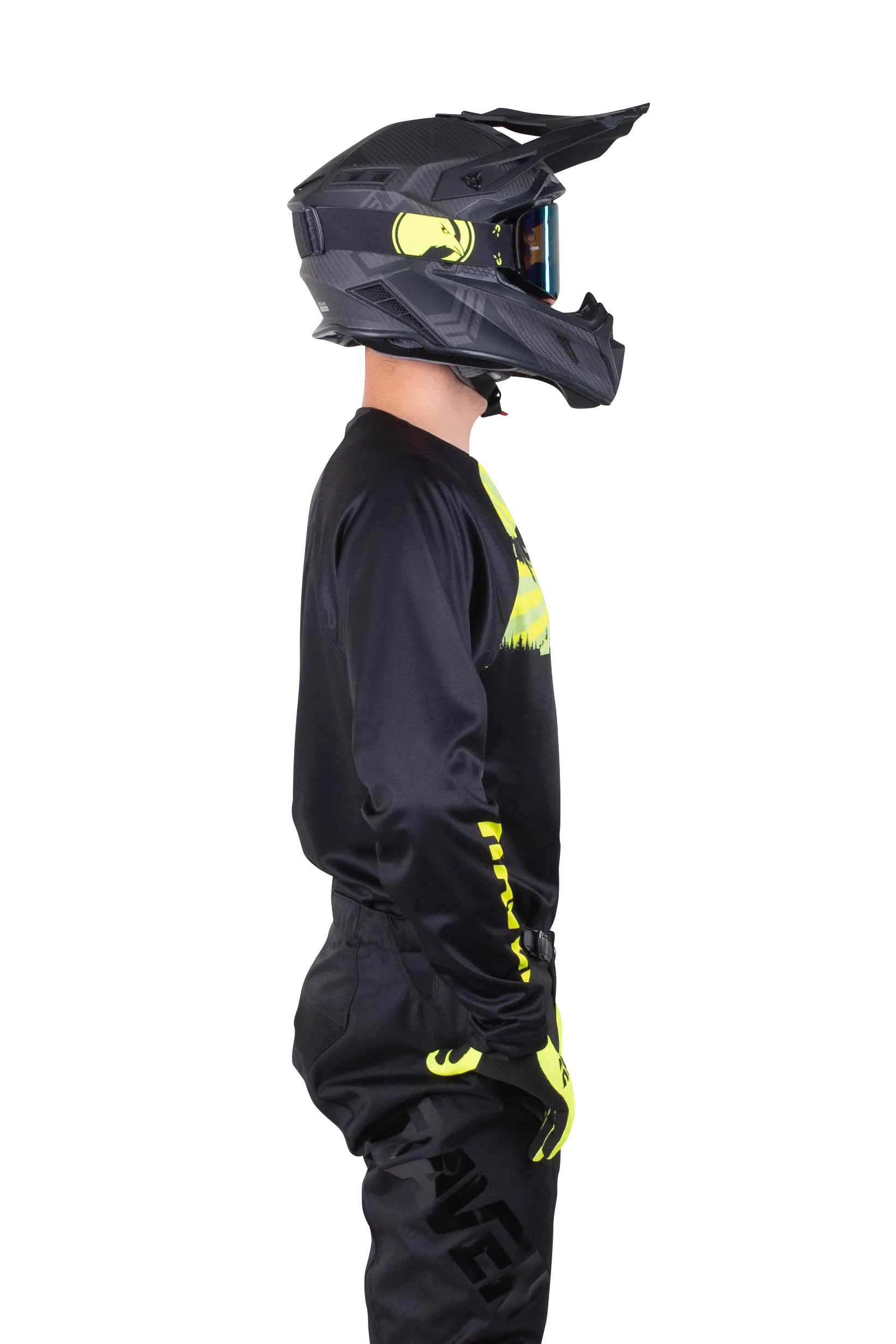 CAMISETA DE CROSS RAVEN RIVAL CHALLENGER NEGROFLUOAMARILLO