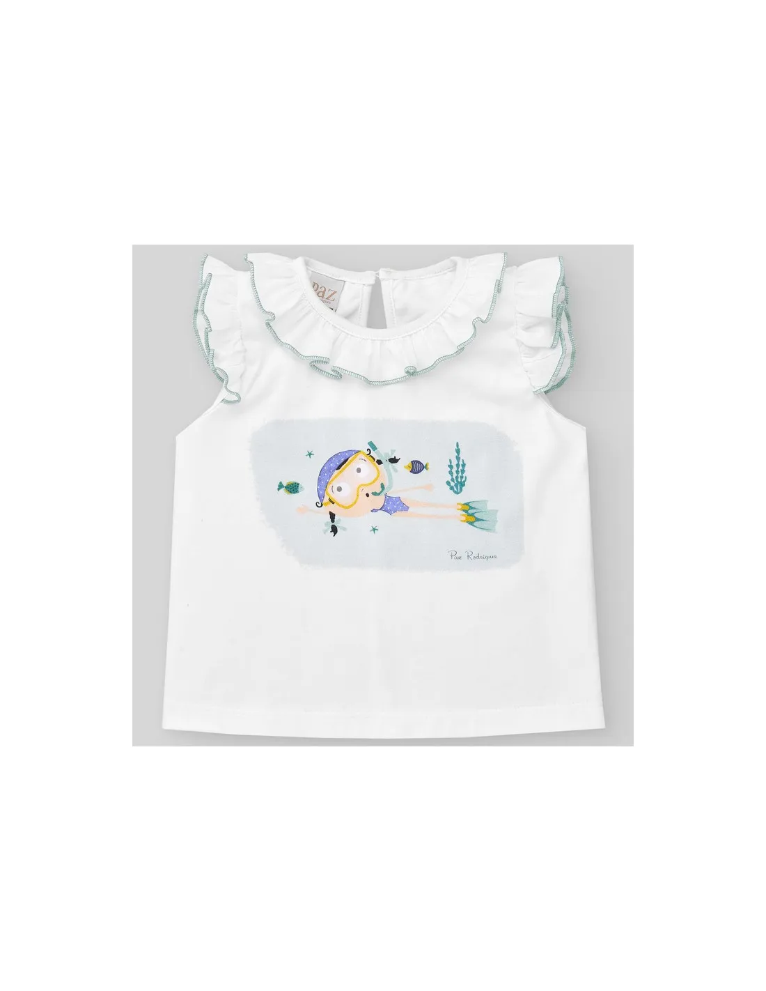 CAMISETA NIÑA FONDO MARINO BAÑO V24 PAZ RODRIGUEZ