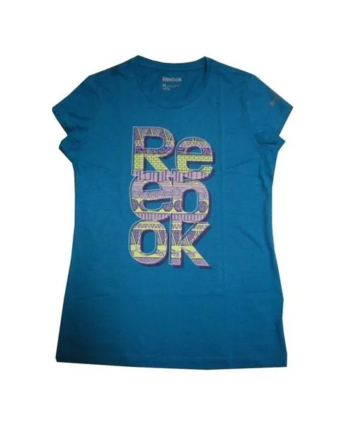 camiseta reebok azul mujer