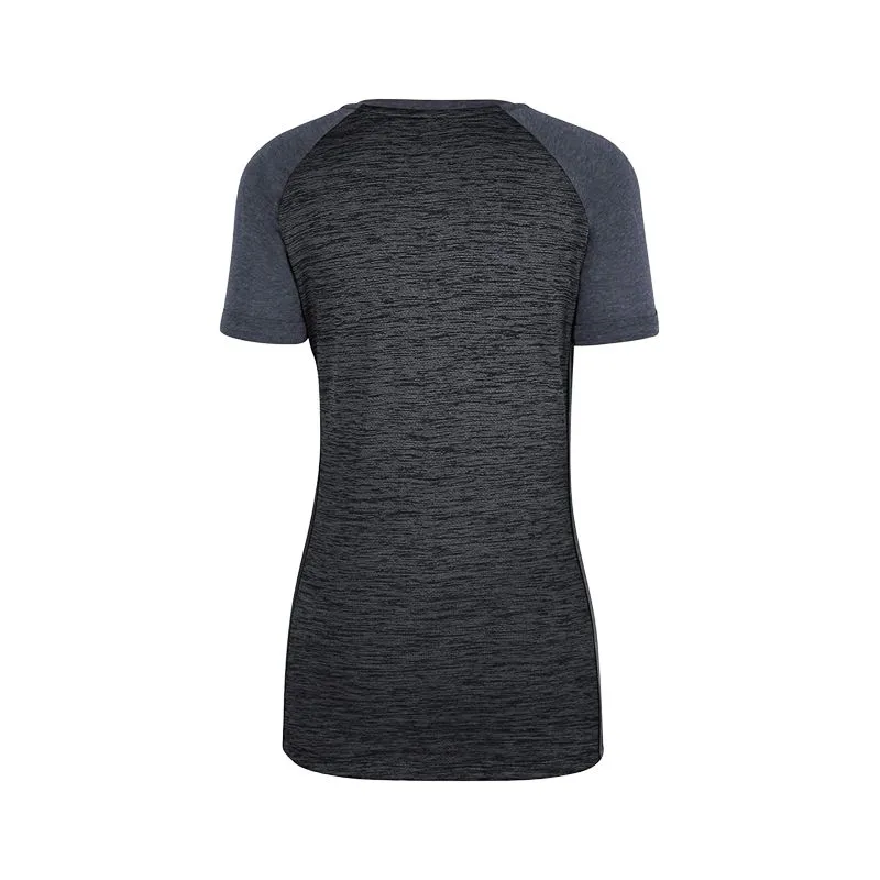 CAMISETA SALEWA PUEZ MEL DRY W VNECK (OMBRE BLUE MELANGE) MUJER