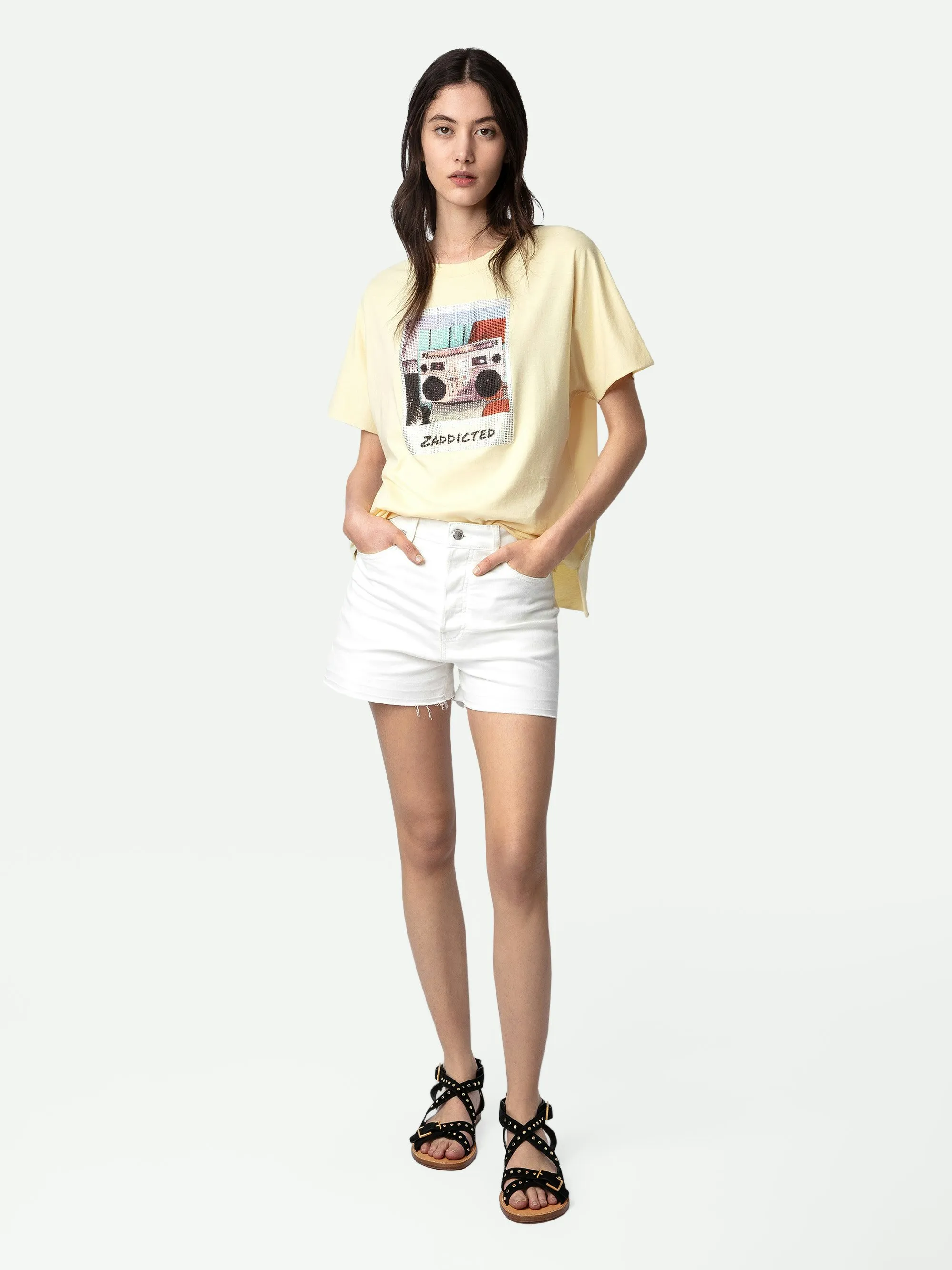Camiseta Tommer Estampado Fotográfico Strass