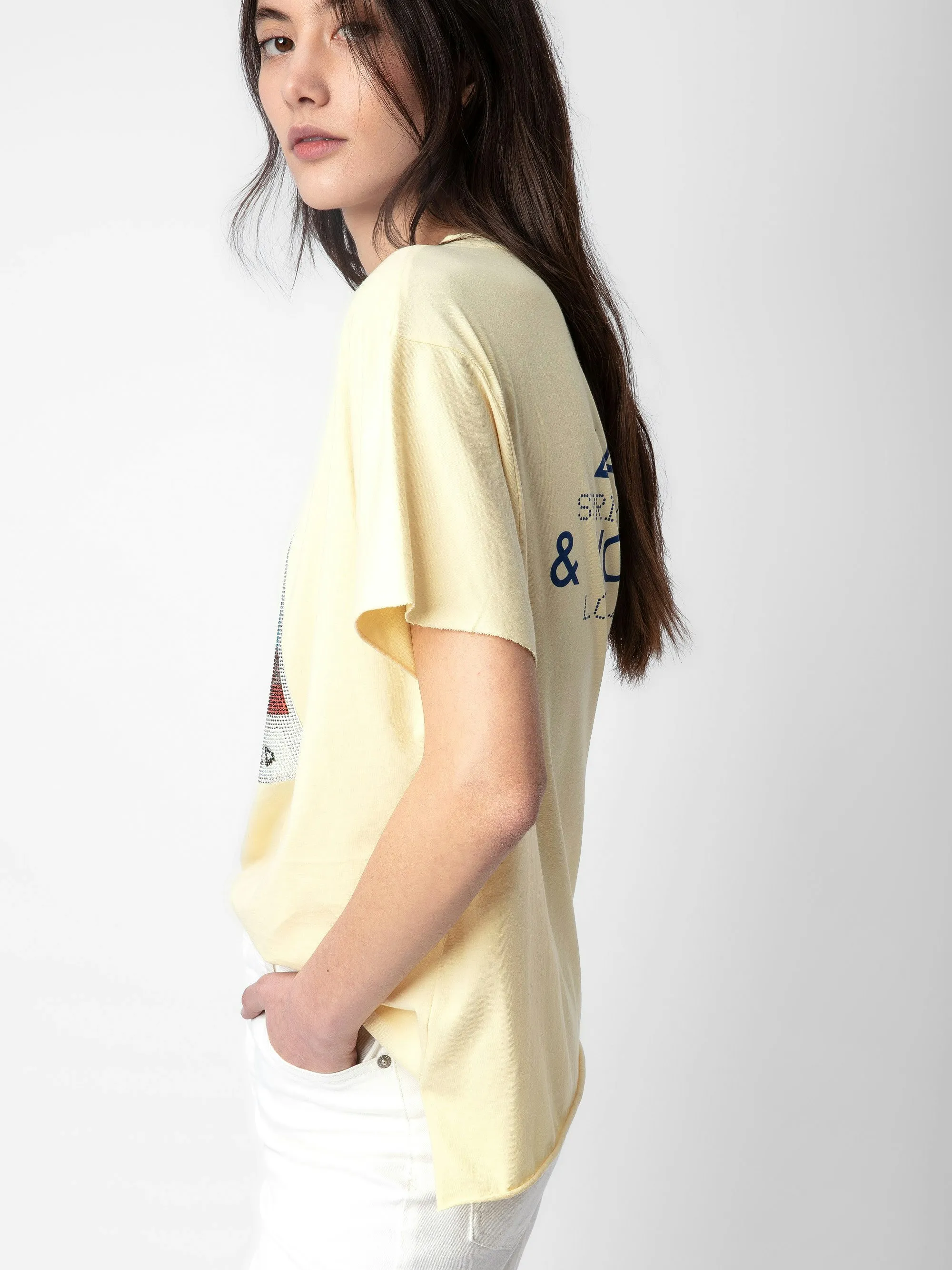 Camiseta Tommer Estampado Fotográfico Strass