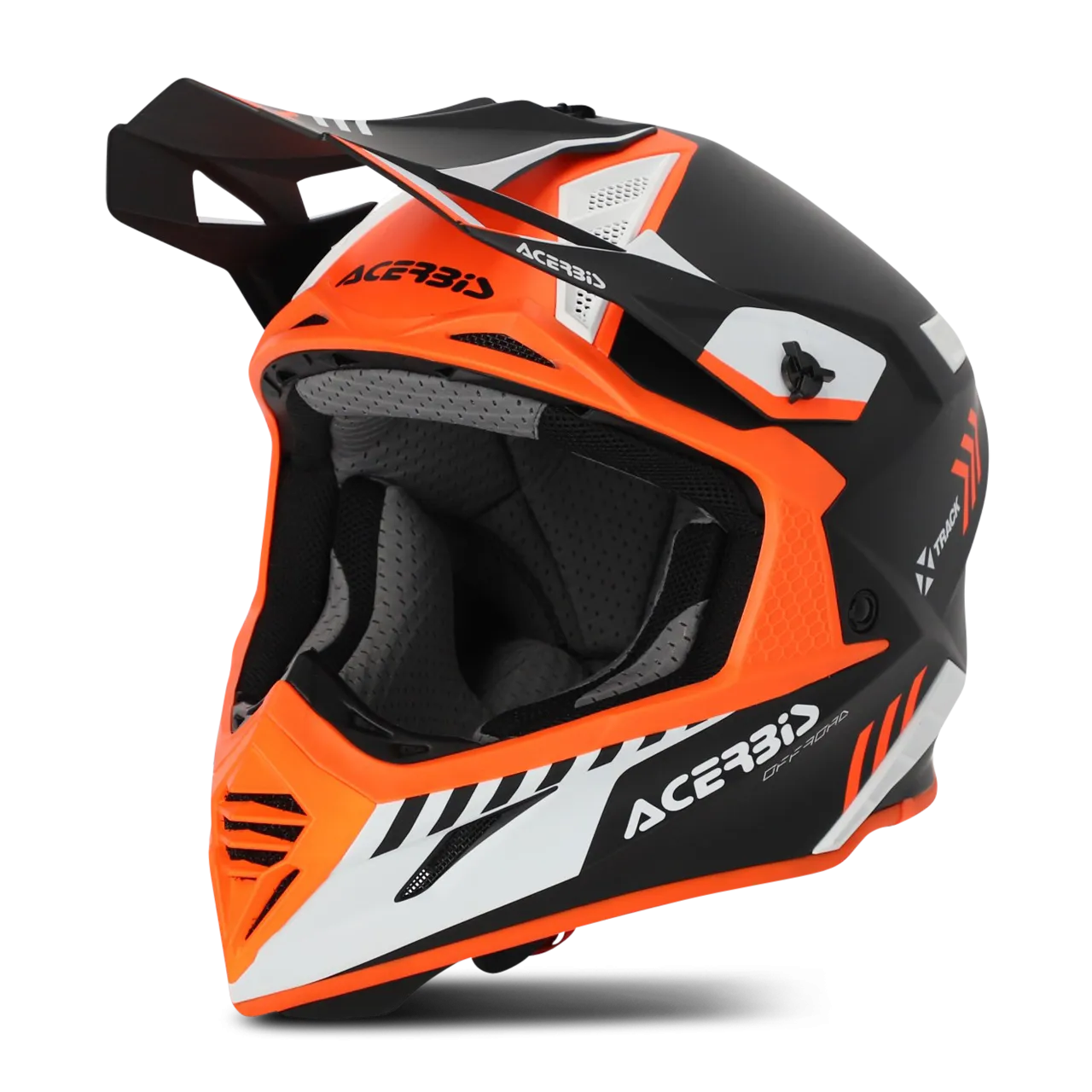 CASCO DE CROSS ACERBIS XTRACK NARANJA FLúORNEGRO 