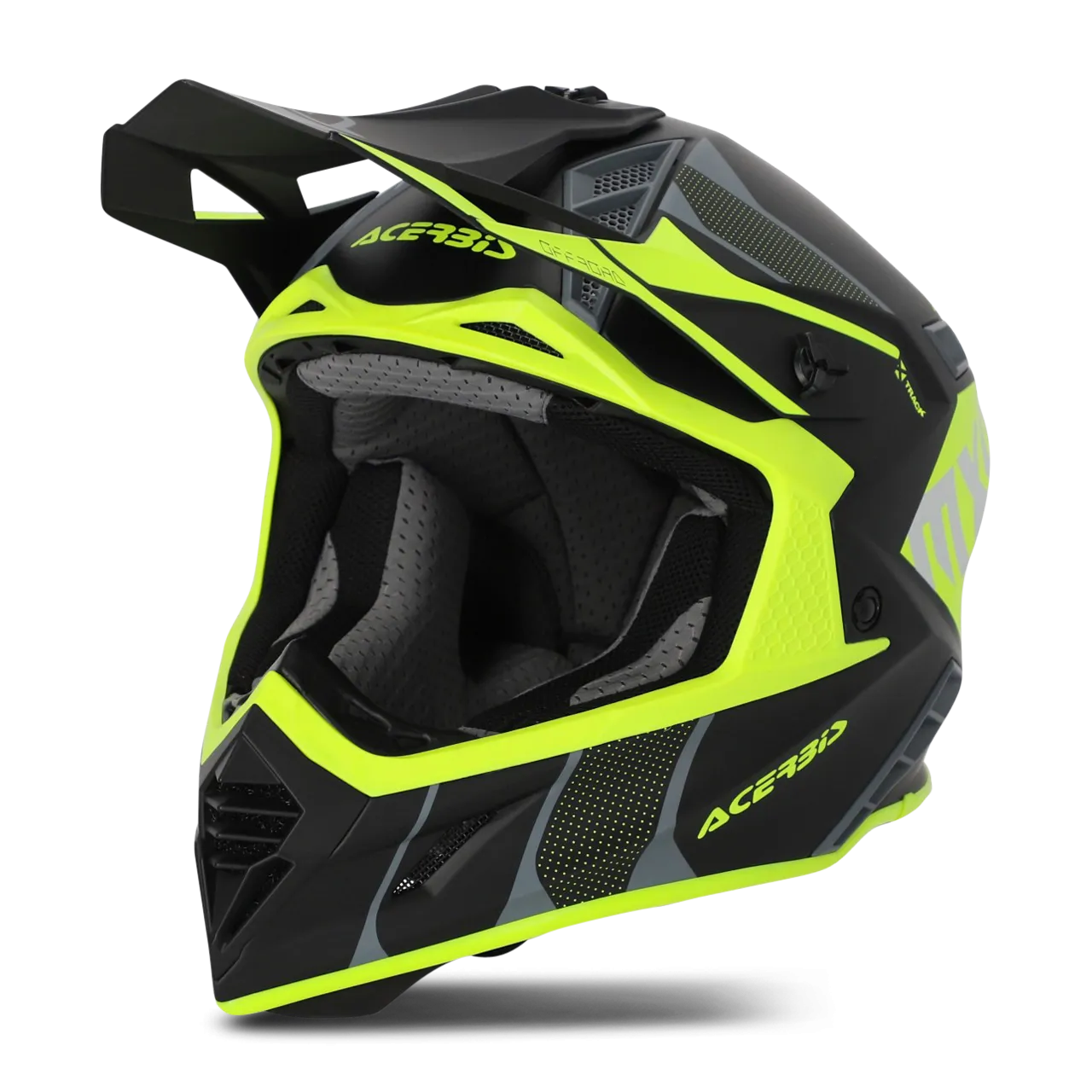 CASCO DE CROSS ACERBIS XTRACK NEGROAMARILLO FLúOR 