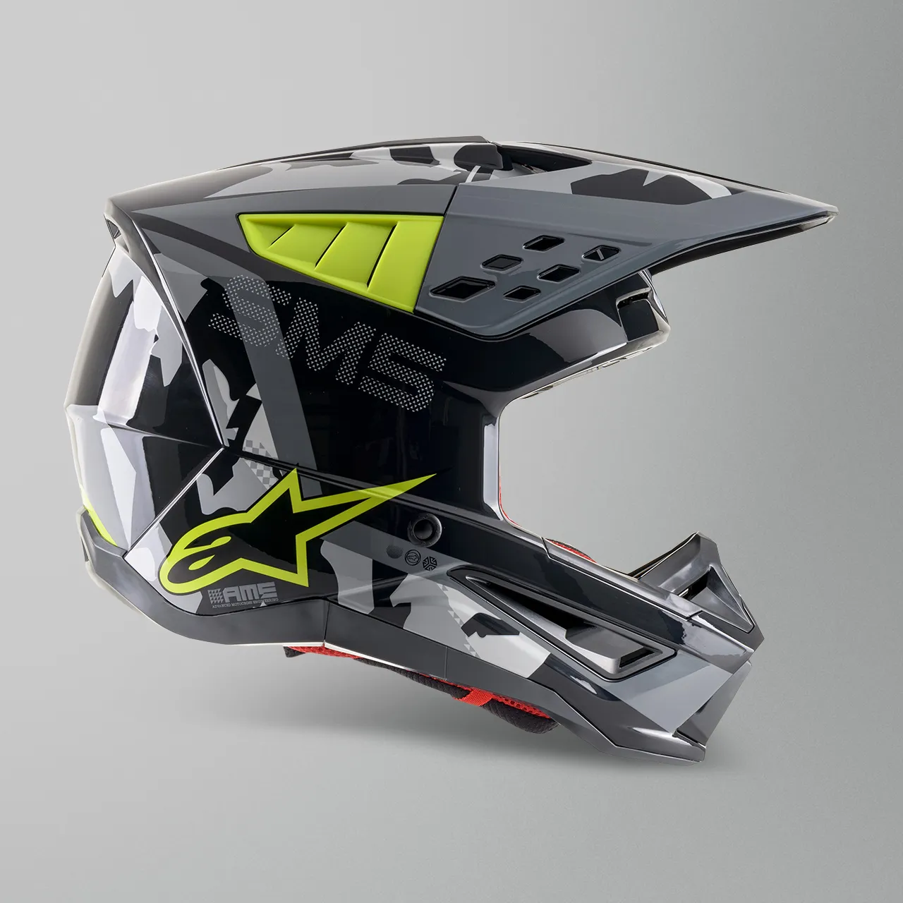 CASCO DE CROSS ALPINESTARS SM5 ROVER ANTRACITAAMARILLOCAMUFLAJE