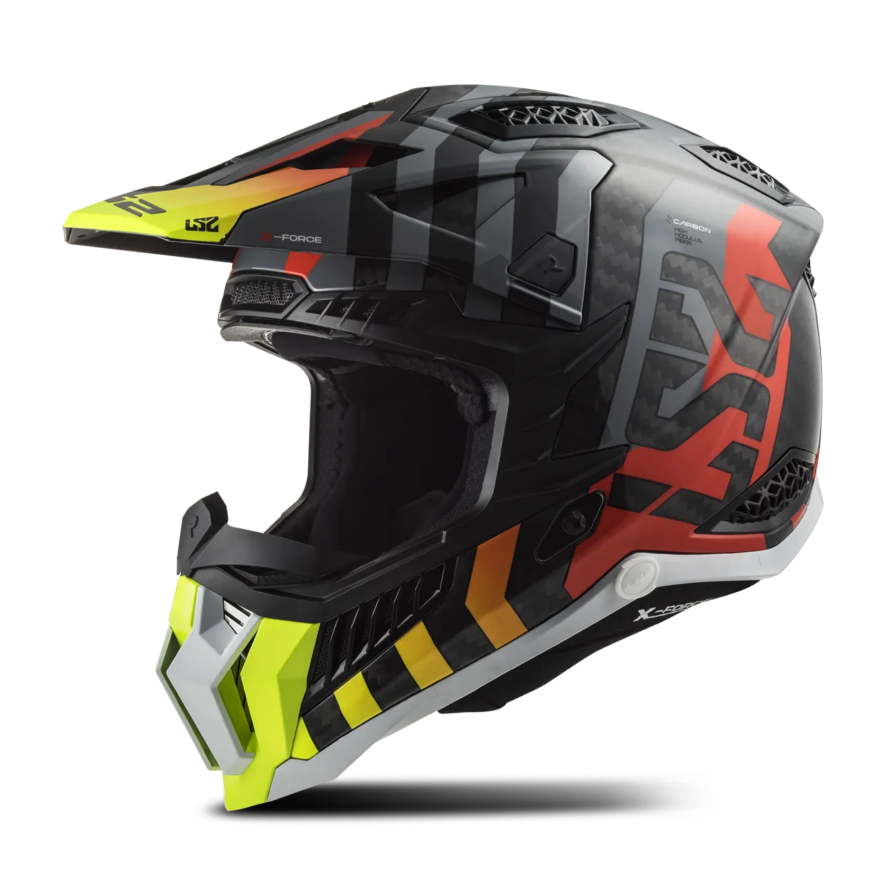 CASCO DE CROSS LS2 MX703 XFORCE BARRIER HIVIS AMARILLOROJO 