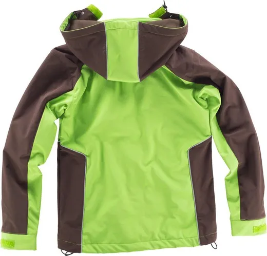 Cazadora linea 2 con cintura y tapetas combinadas Negro / Amarillo
