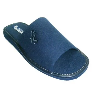 Chanclas de caballero puntera abierta Andinas en azul marino